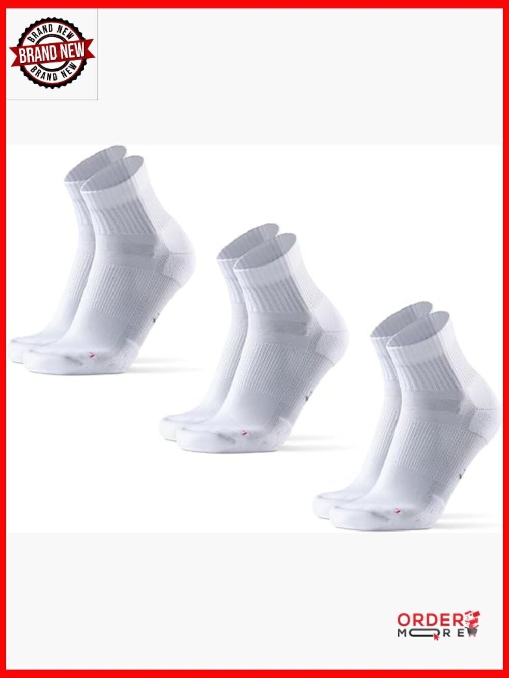 Ultra-Comfort Quarter Running Socks 3 Pack Performance Socks - Picture 1 of 7